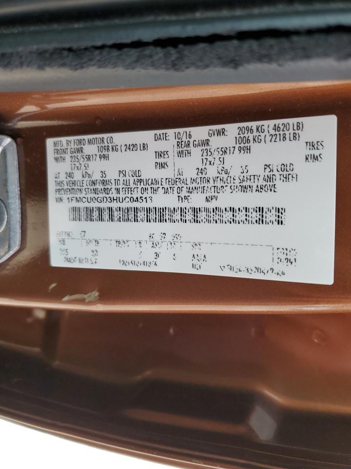 1FMCU0GD3HUC04513 FORD ESCAPE 2017
