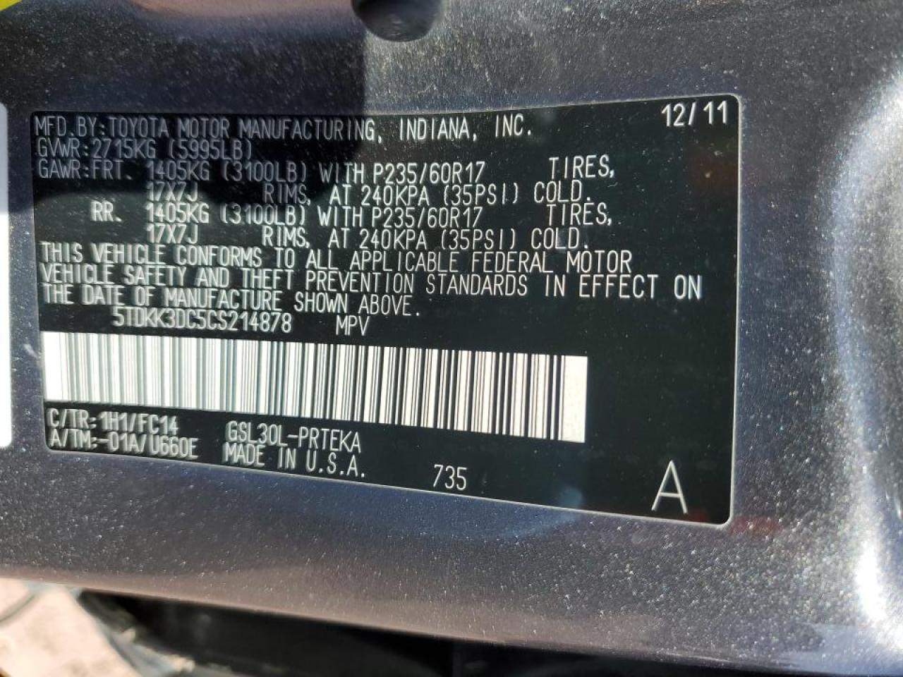 2012 Toyota Sienna - Image 13