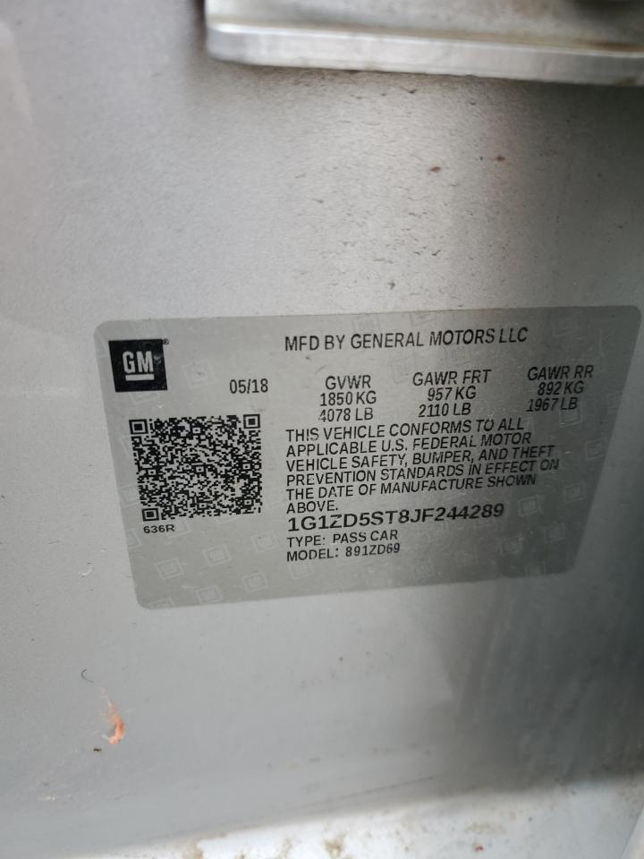 1G1ZD5ST8JF244289 CHEVROLET MALIBU 2018