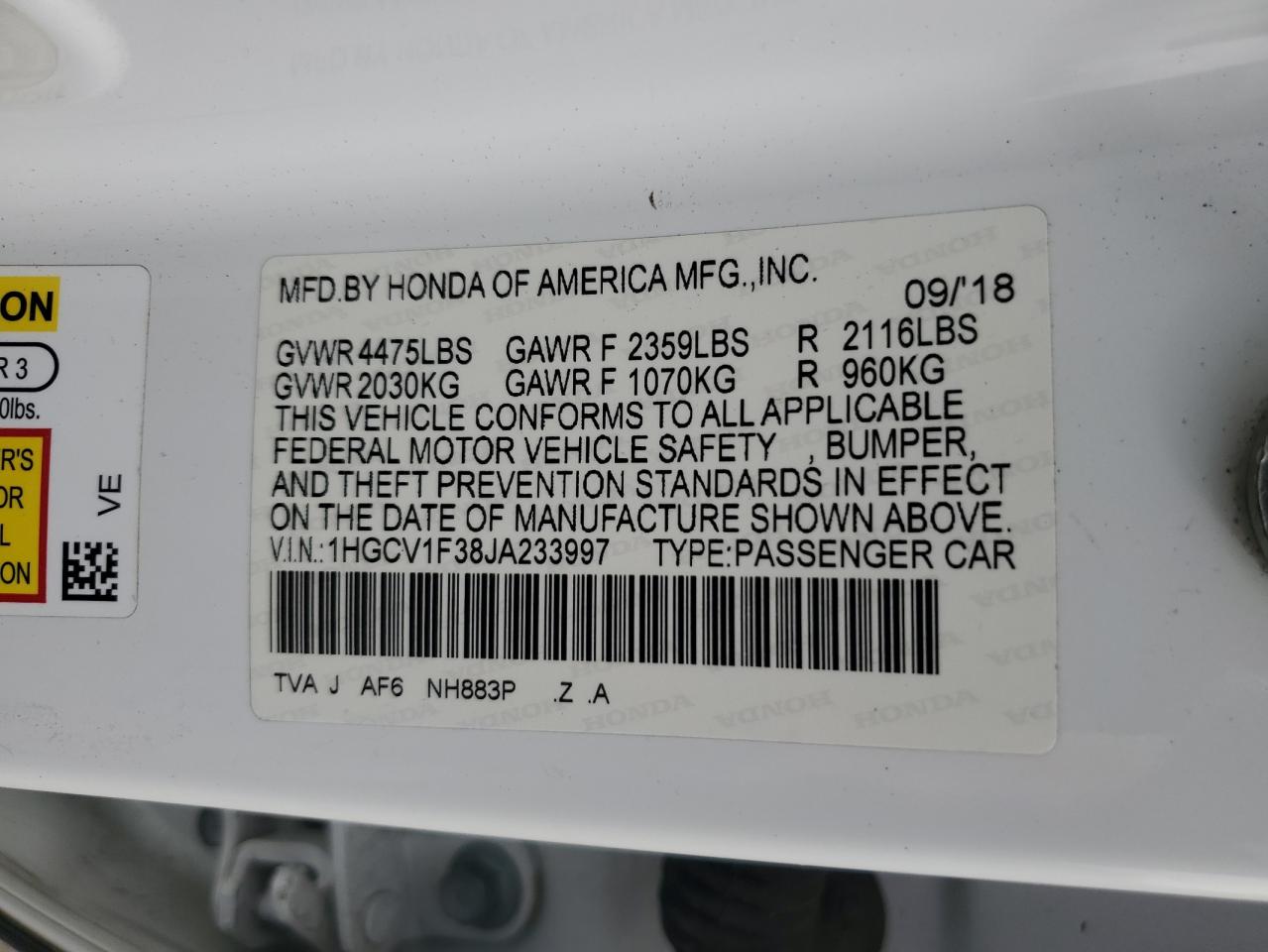 2018 Honda Accord - Image 12