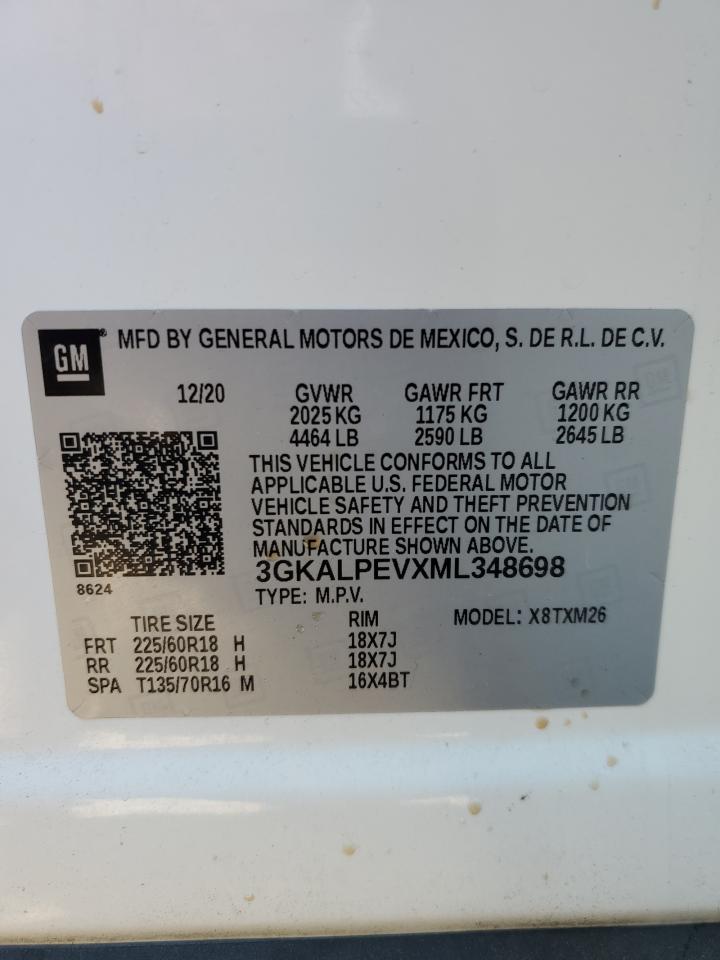 2021 GMC Terrain Slt VIN: 3GKALPEVXML348698 Lot: 45321555