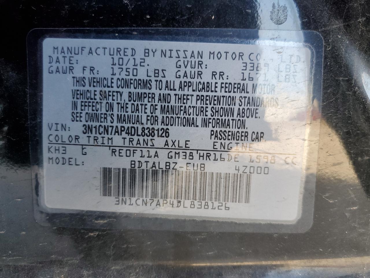 2013 Nissan Versa - Image 12