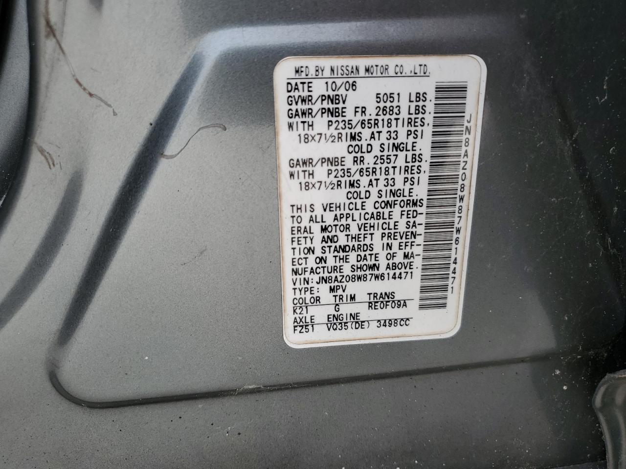 2007 Nissan Murano - Image 13