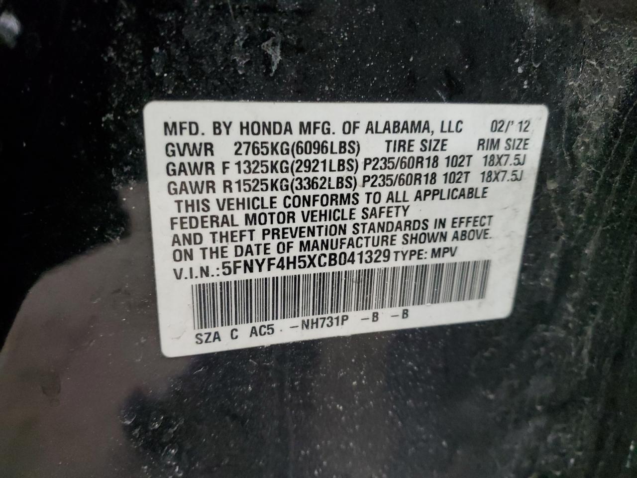 2012 Honda Pilot - Image 15