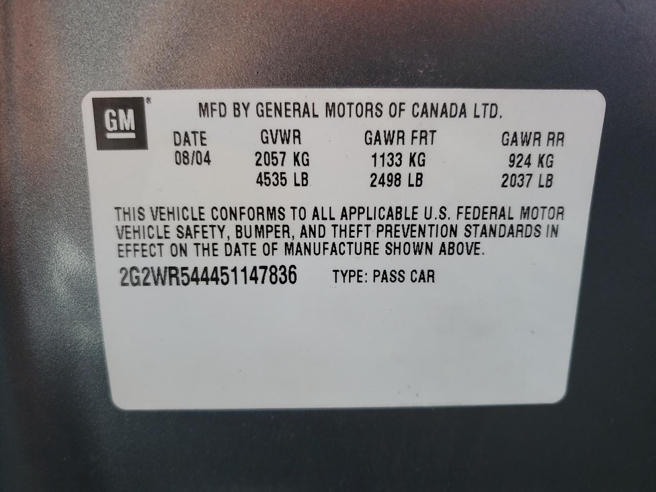 2005 Pontiac Grand Prix - Image 12