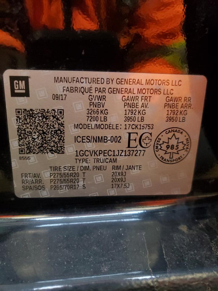 2018 Chevrolet Silverado K1500 Custom VIN: 1GCVKPEC1JZ137277 Lot: 45377435