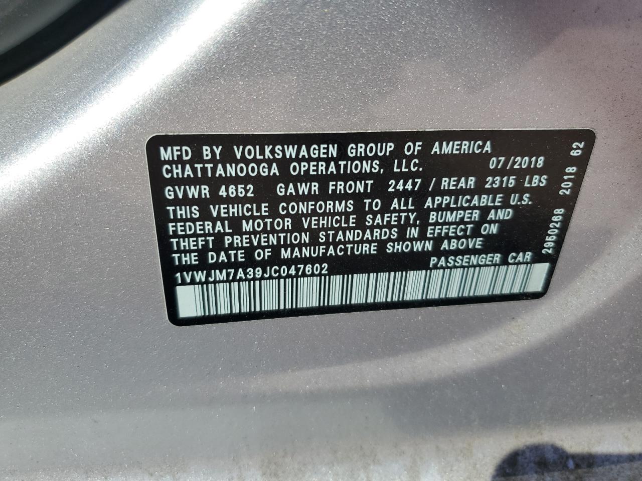 2018 Volkswagen Passat - Image 14