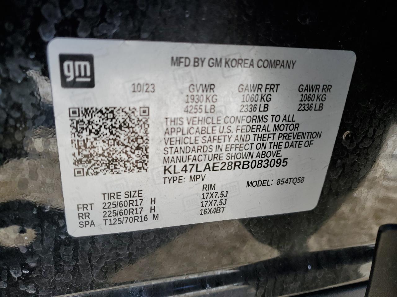 2024 Buick Envista Preferred VIN: KL47LAE28RB083095 Lot: 45578555