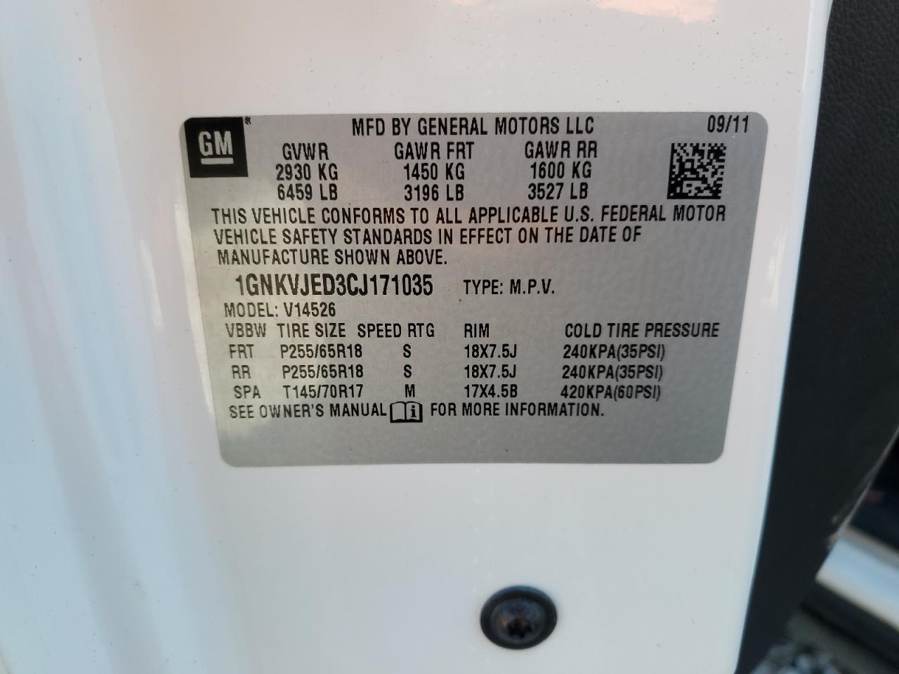 2012 Chevrolet Traverse - Image 13