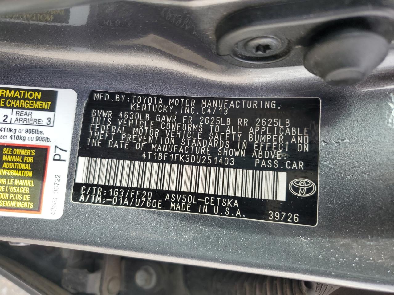 2013 Toyota Camry - Image 12