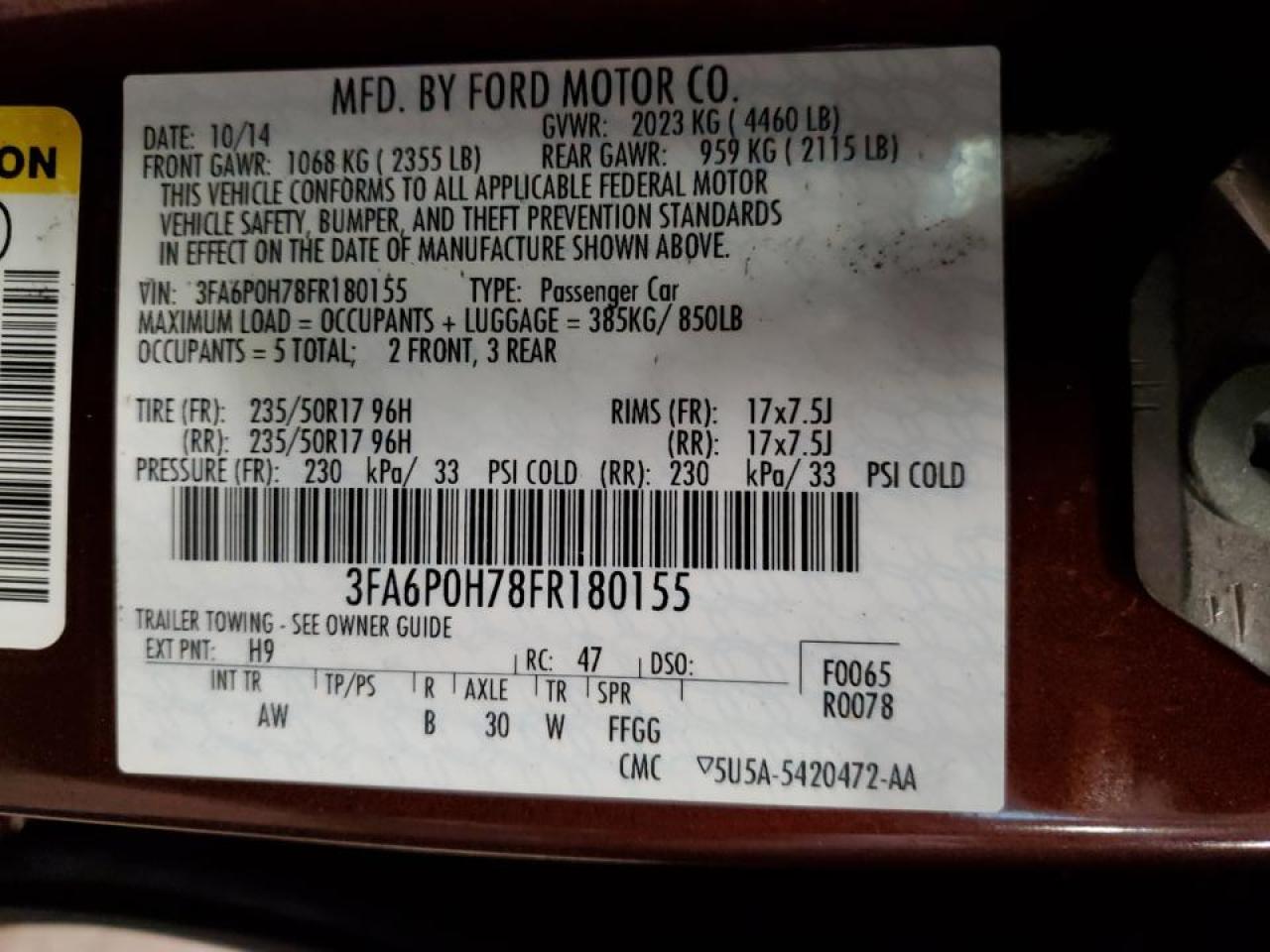 2015 Ford Fusion - Image 12