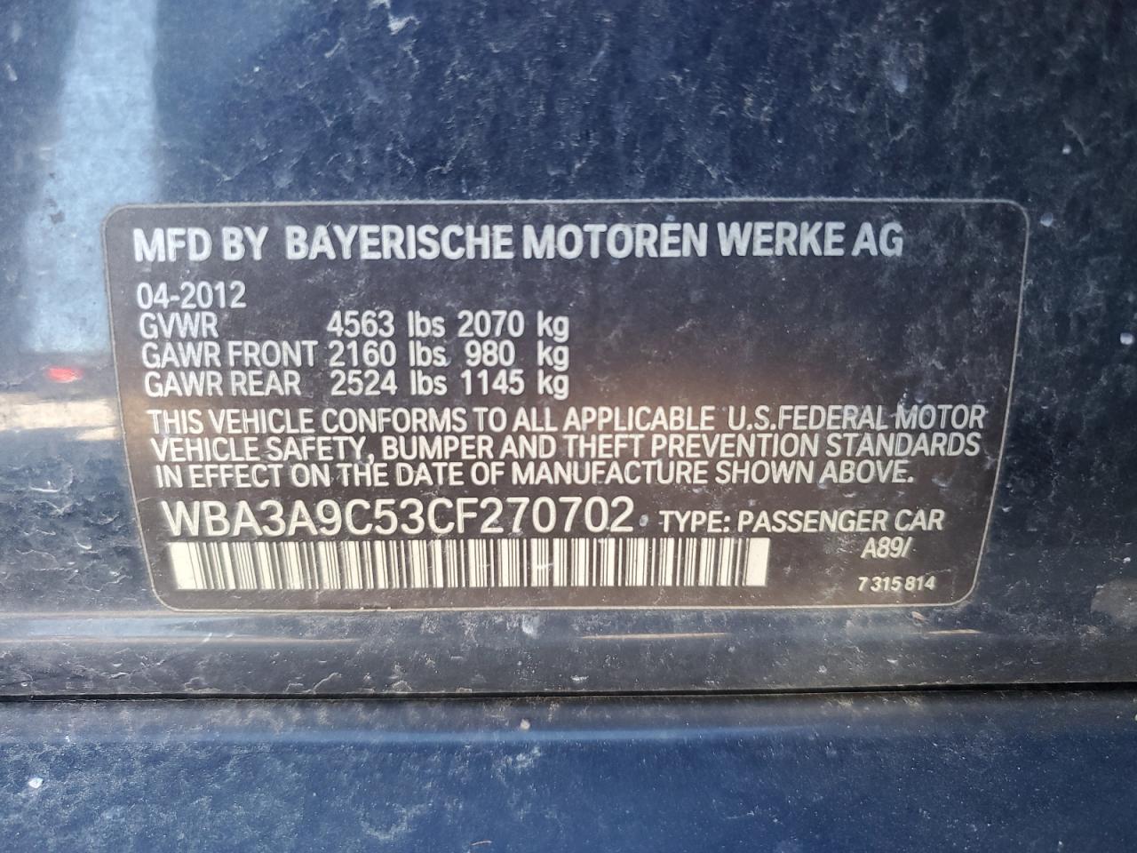 2012 BMW 3er - Image 12