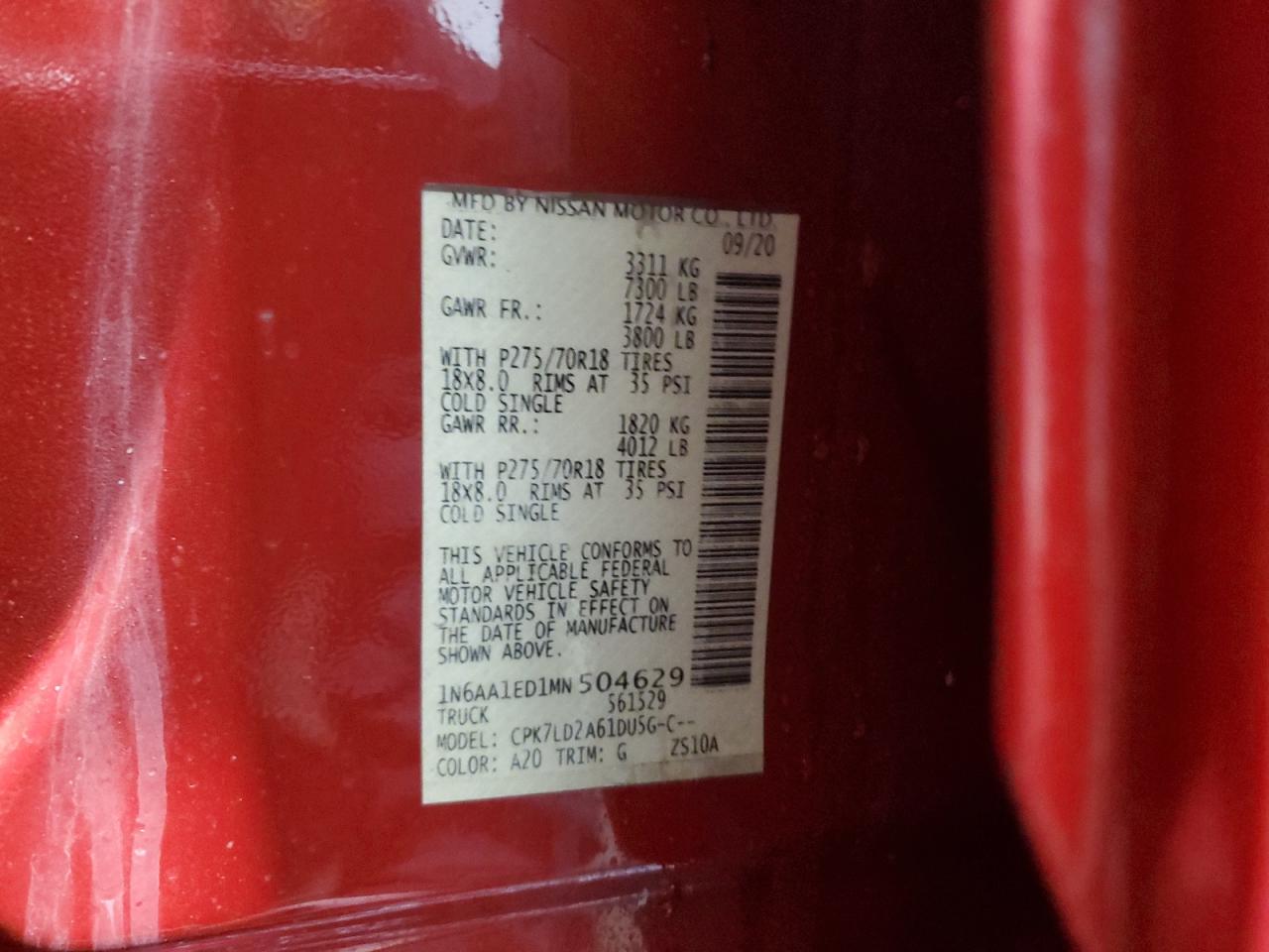 2021 Nissan Titan - Image 13