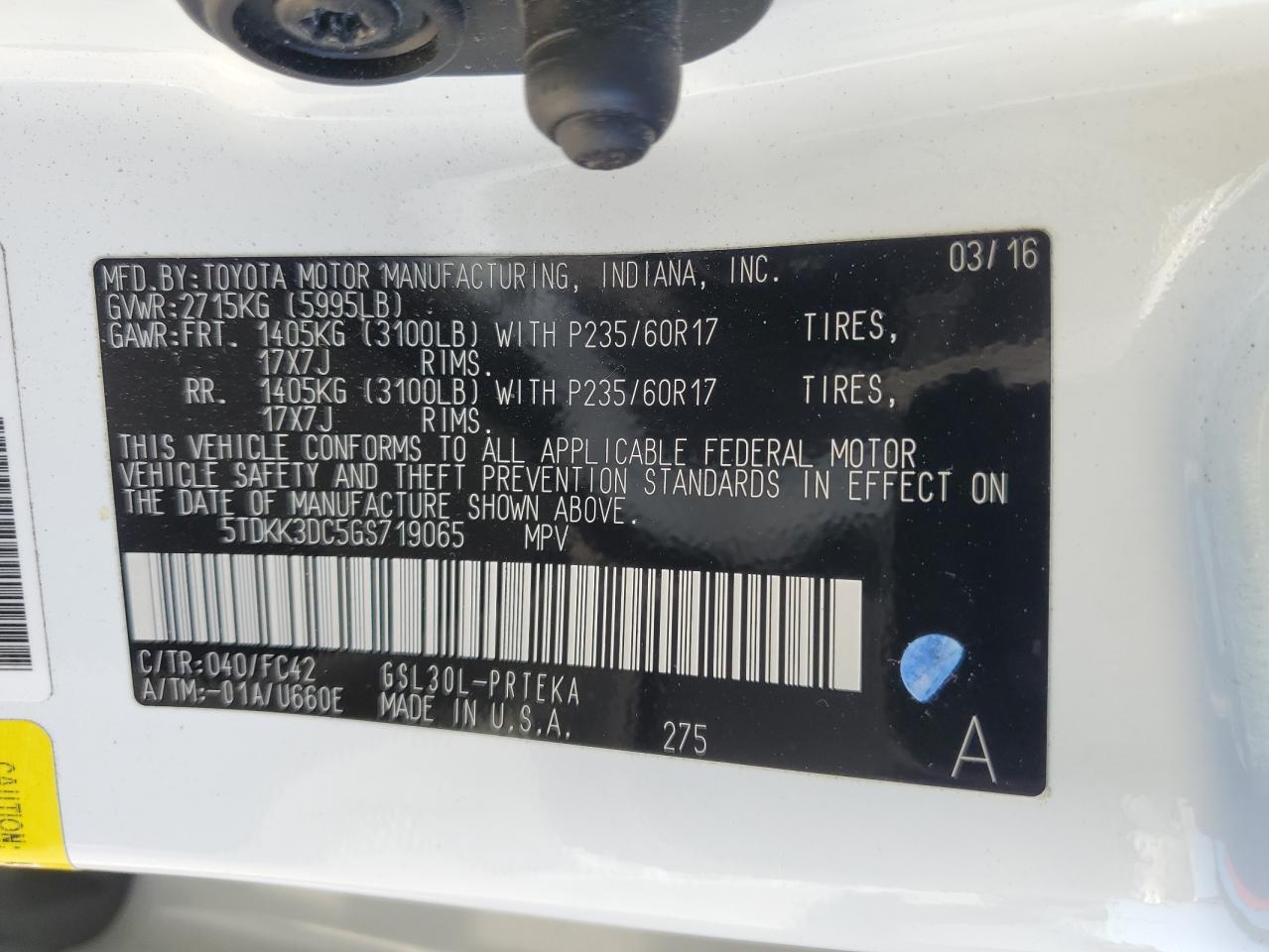 2016 Toyota Sienna - Image 14