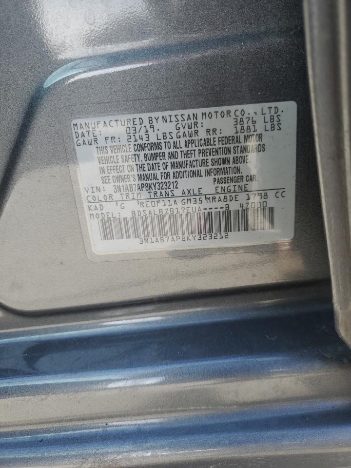 3N1AB7AP8KY323212 NISSAN SENTRA 2019