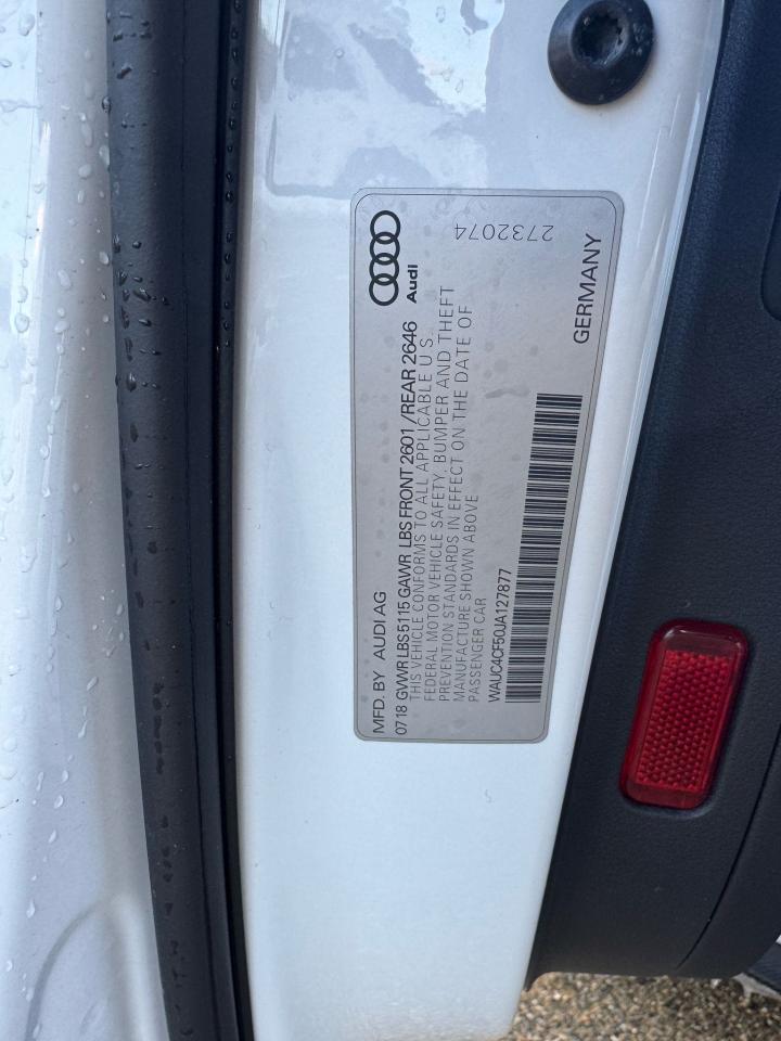 2018 Audi S5 Prestige VIN: WAUC4CF50JA127877 Lot: 46142995