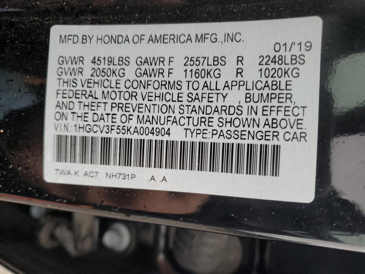 2019 Honda Accord - Image 13