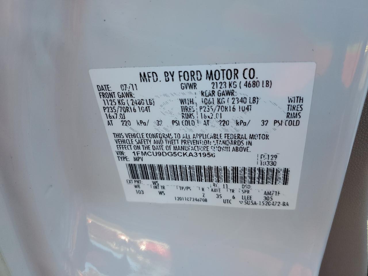 2012 Ford Escape - Image 13