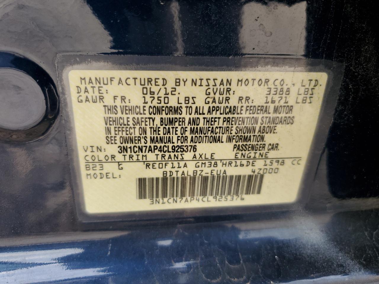 2012 Nissan Versa - Image 12