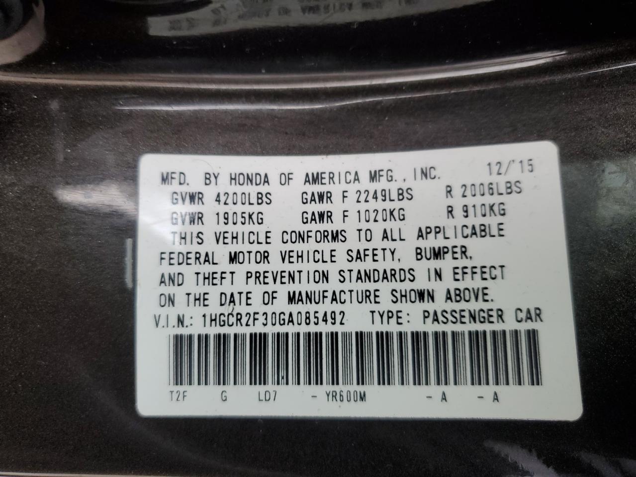 2016 Honda Accord - Image 13