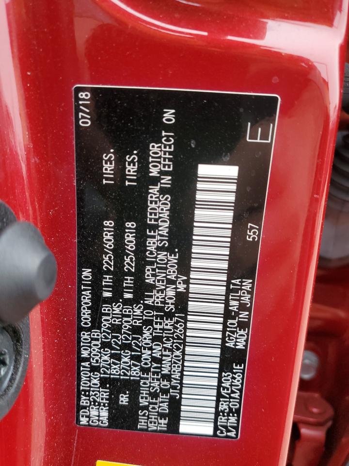 2019 Lexus Nx 300 Base VIN: JTJYARBZ0K2126671 Lot: 45390615