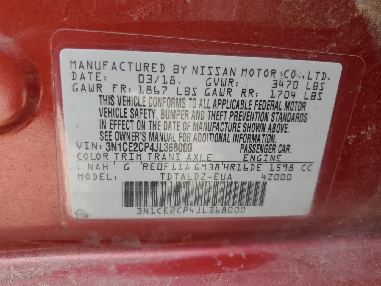 2018 Nissan Versa - Image 13