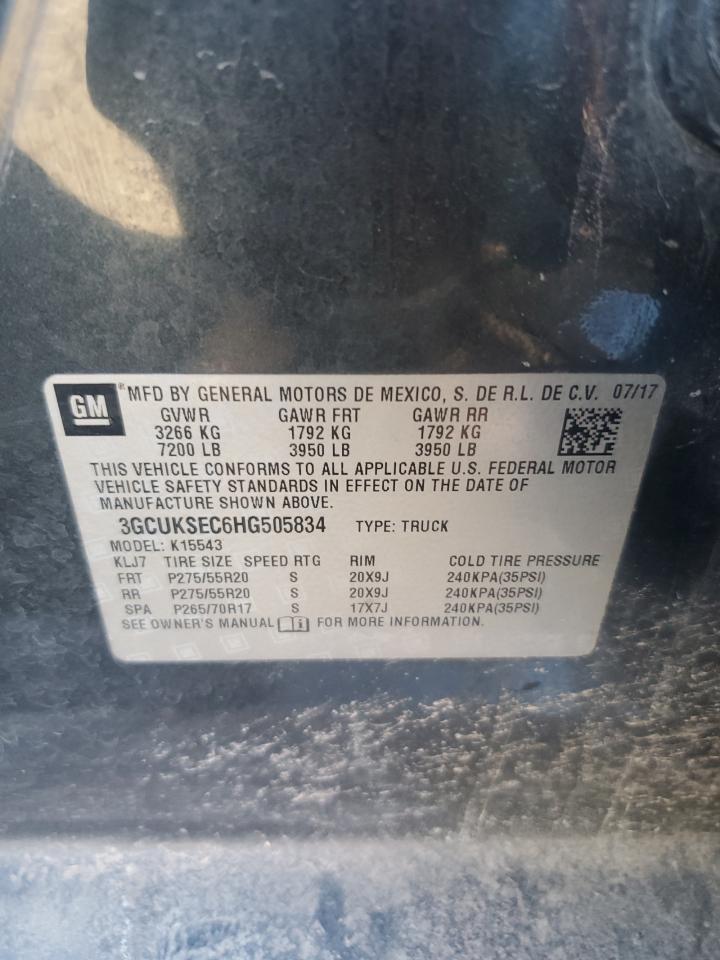 3GCUKSEC6HG505834 CHEVROLET ALL Models 2017
