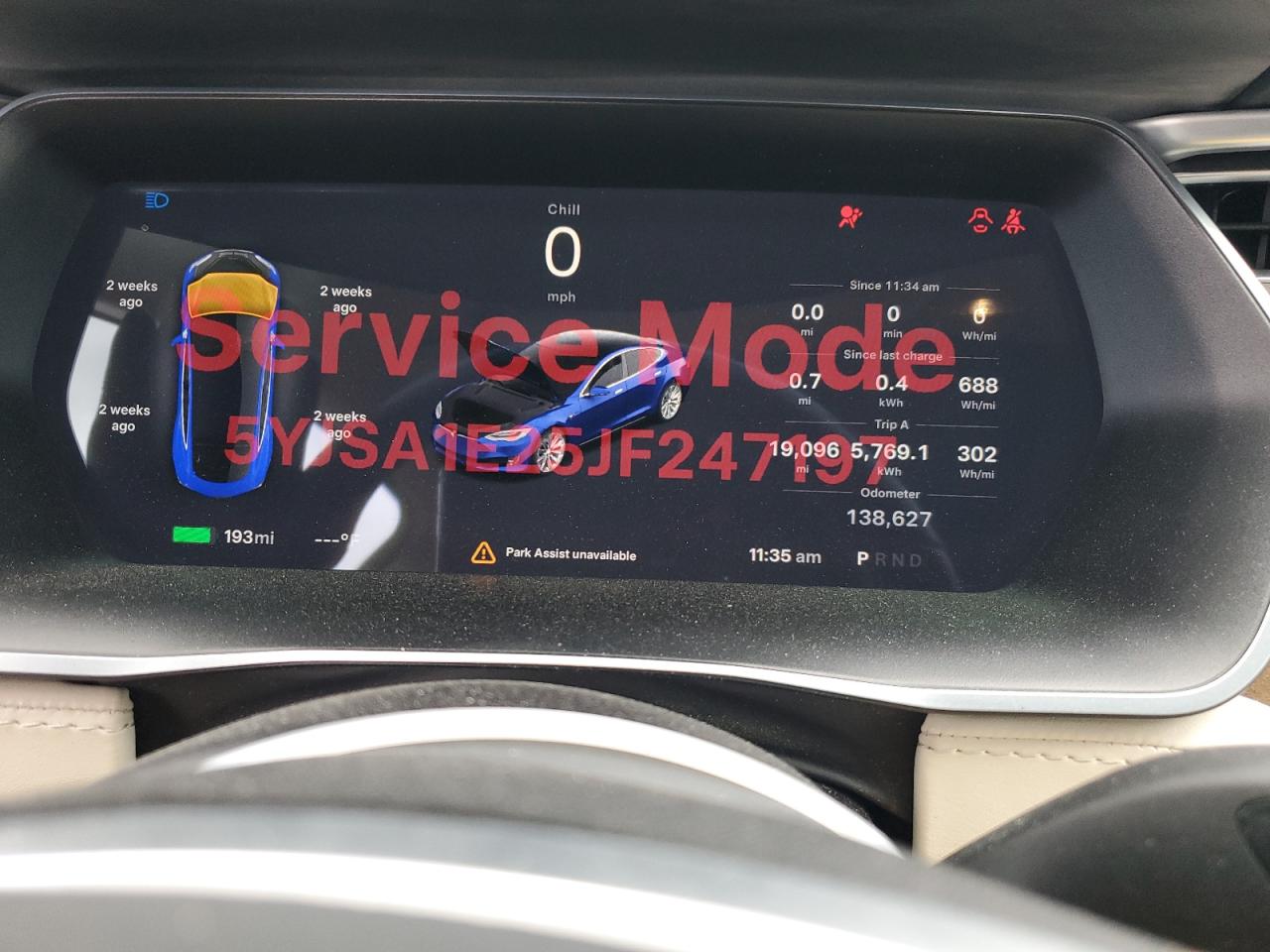 2018 Tesla Model S VIN: 5YJSA1E25JF247197 Lot: 44942115