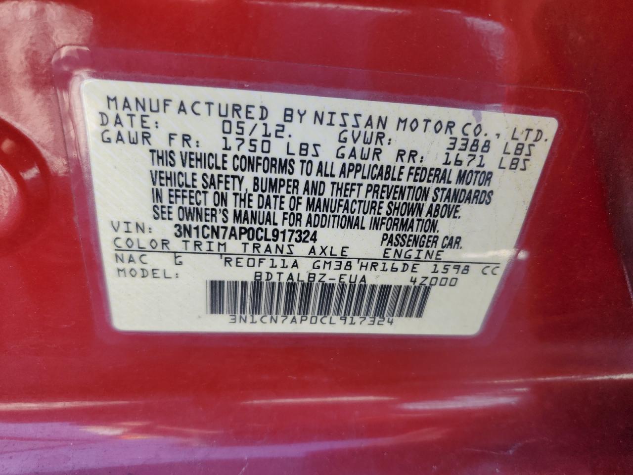 2012 Nissan Versa - Image 12