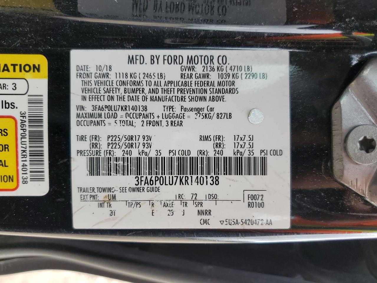 2019 Ford Fusion - Image 12