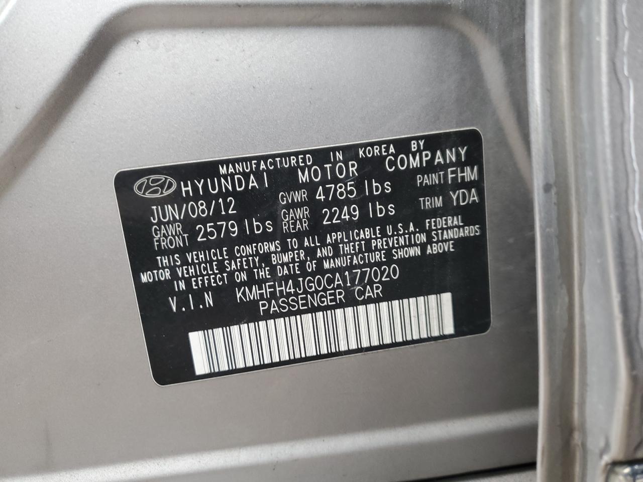 2012 Hyundai Azera - Image 12