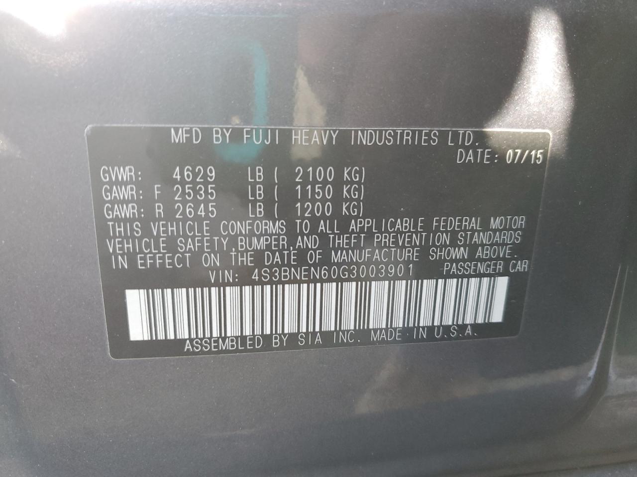 2016 Subaru Legacy - Image 12