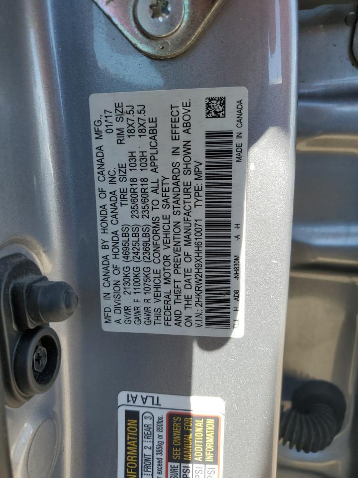 2HKRW2H9XHH610071 HONDA CRV 2017