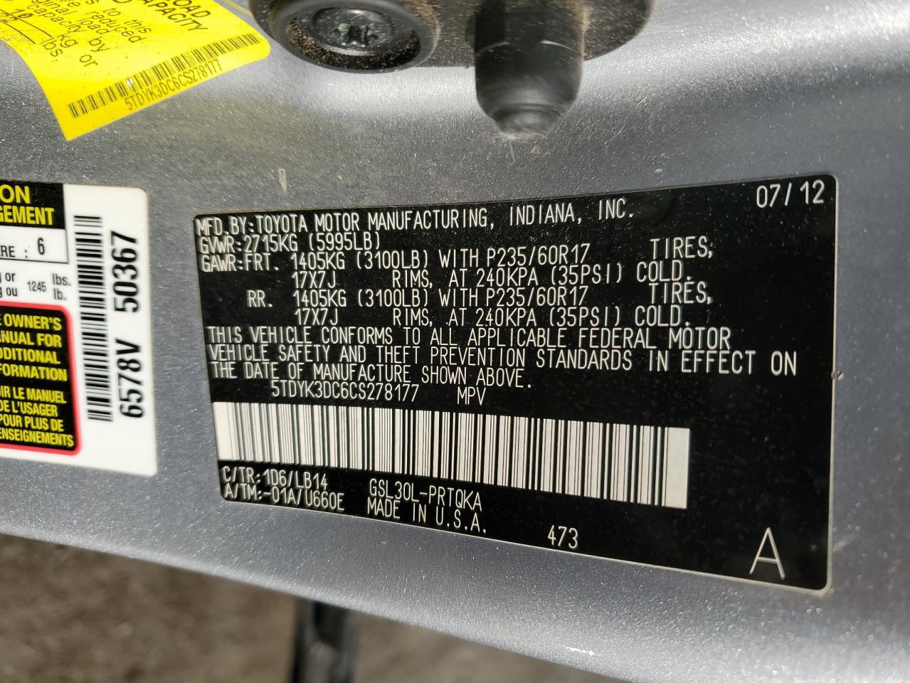 2012 Toyota Sienna - Image 14