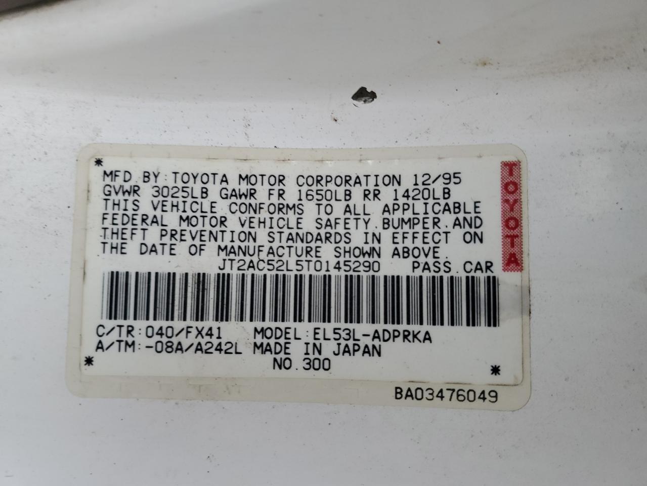 1996 Toyota Tercel - Image 14