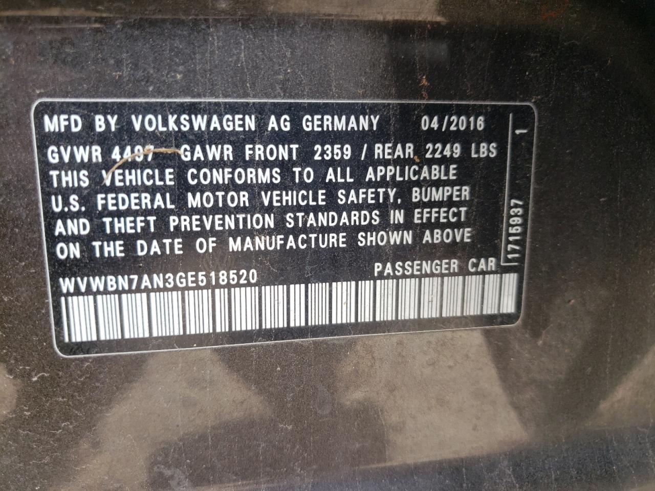 2016 Volkswagen Passat CC - Image 12