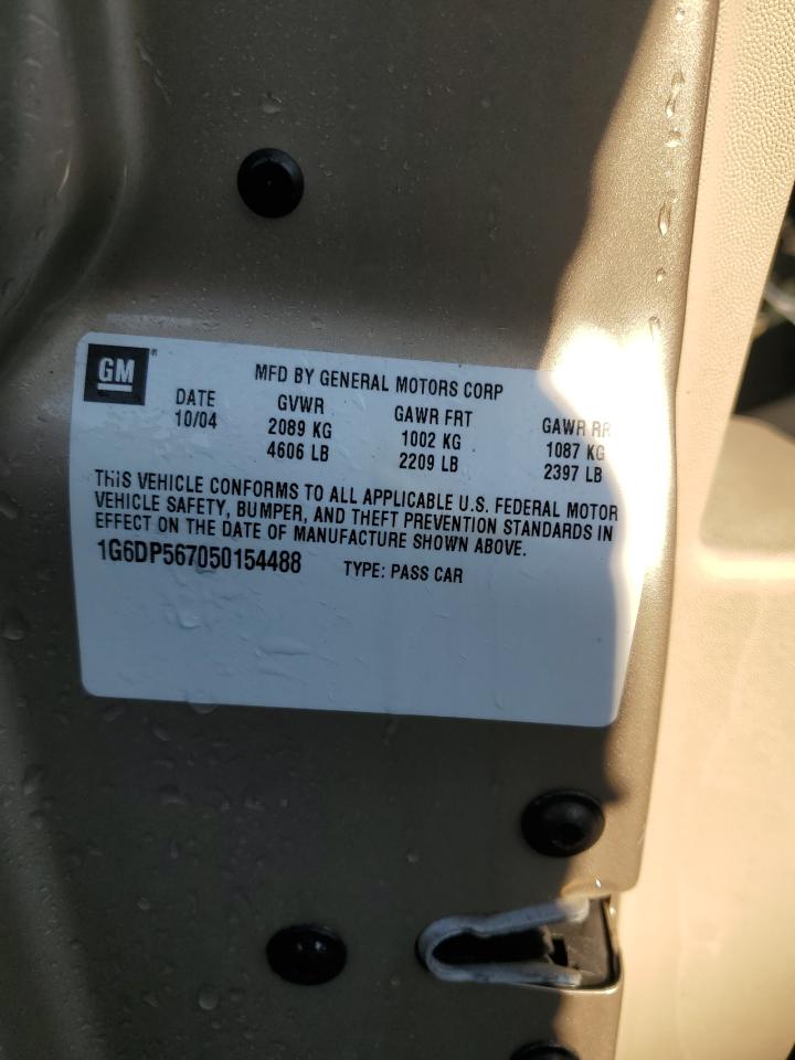 2005 Cadillac Cts Hi Feature V6 VIN: 1G6DP567050154488 Lot: 44195795