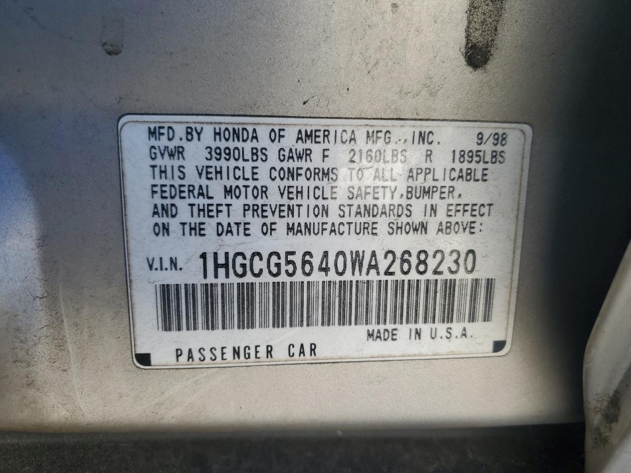 1998 Honda Accord - Image 13