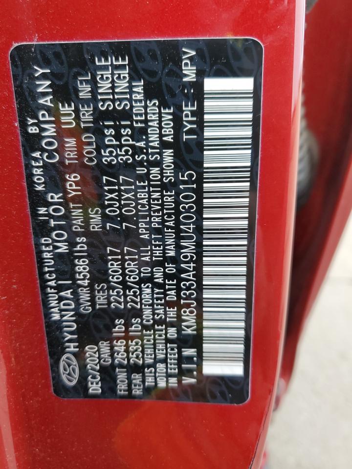 KM8J33A49MU403015 HYUNDAI TUCSON 2021