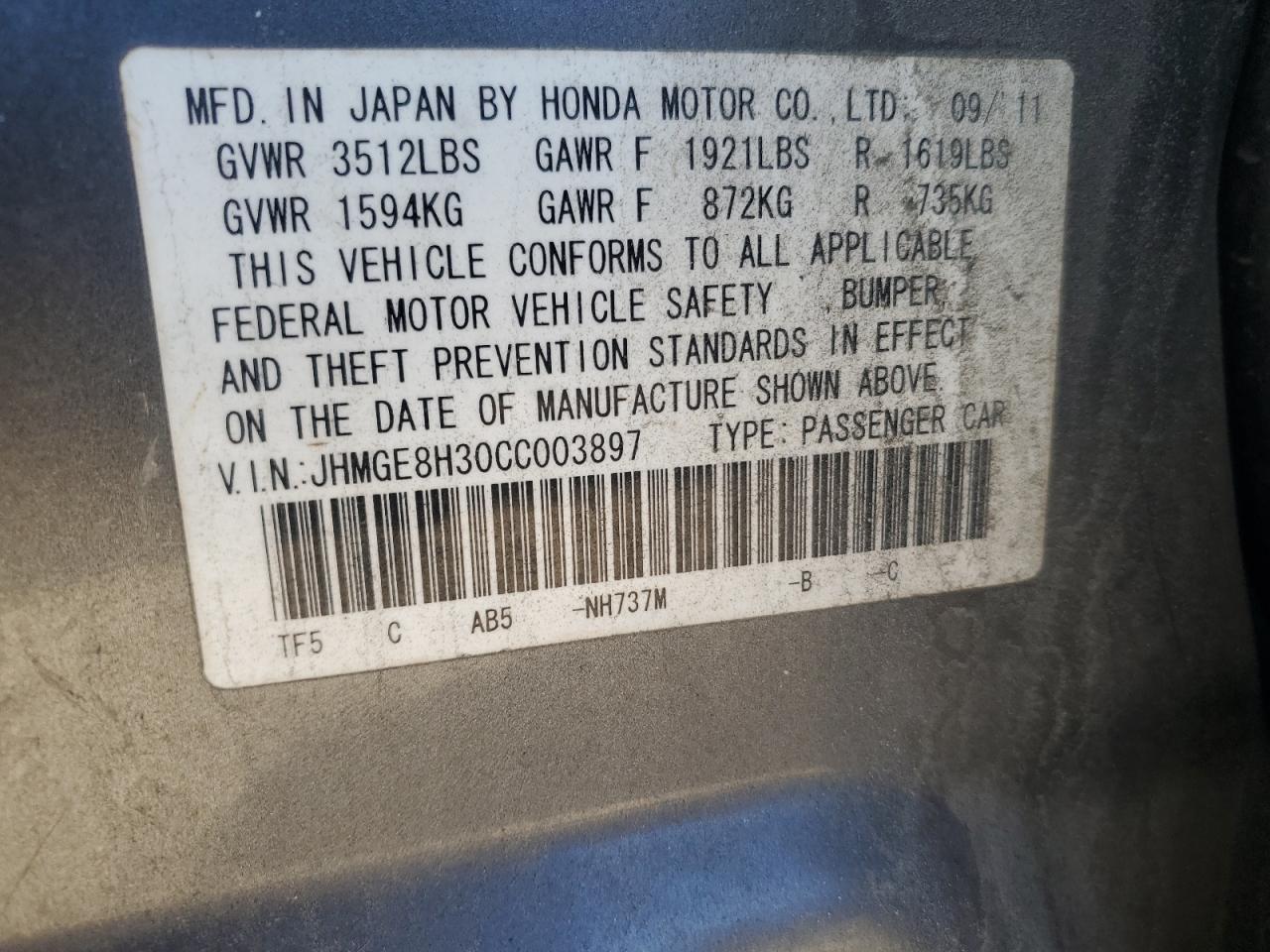 2012 Honda Fit - Image 12