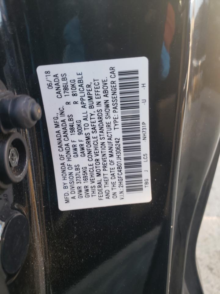 2HGFC4B01JH306242 HONDA CIVIC 2018
