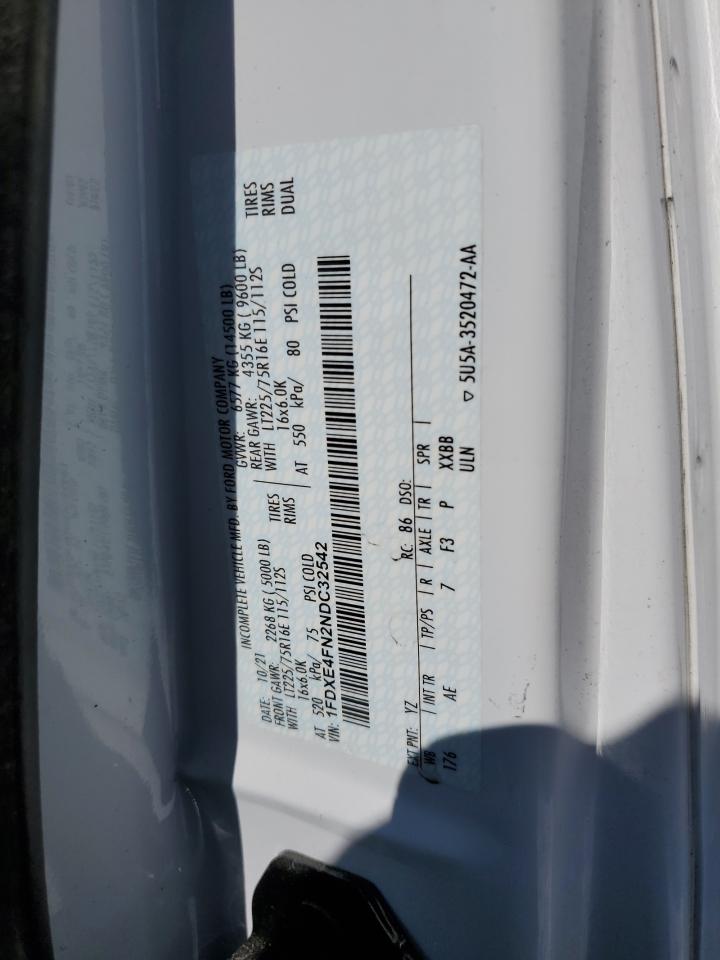 1FDXE4FN2NDC32542 FORD ALL Models 2022