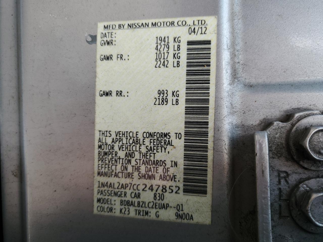 2012 Nissan Altima - Image 14