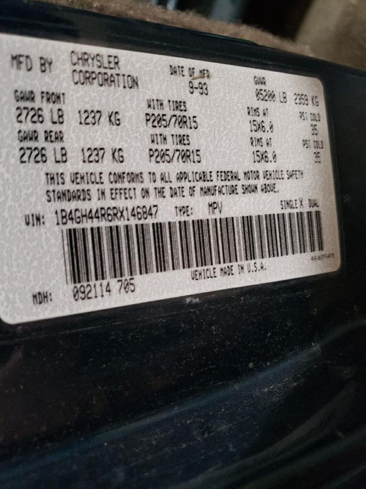 1994 Dodge Grand Caravan Se VIN: 1B4GH44R6RX146847 Lot: 46003165