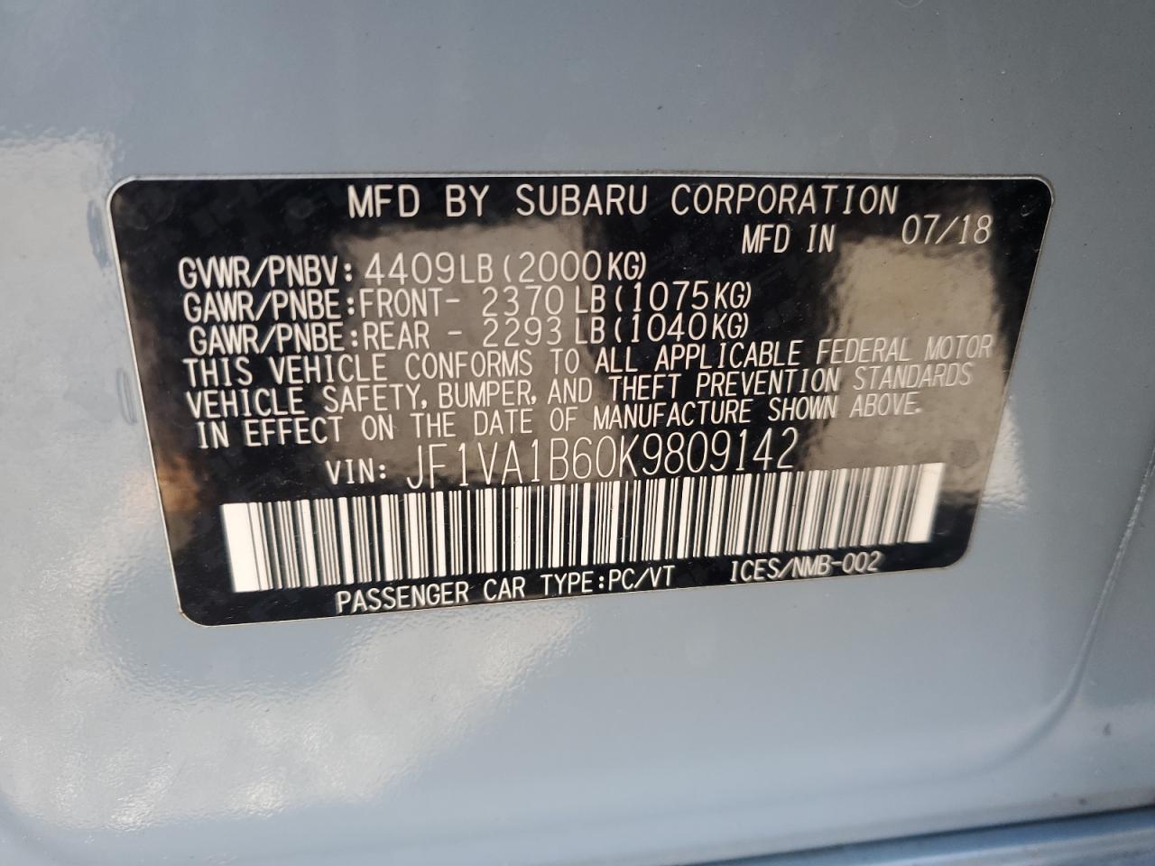 2019 Subaru WRX - Image 12