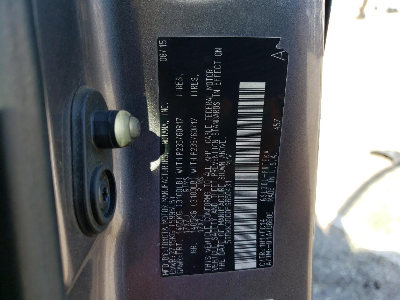 2015 Toyota Sienna - Image 16