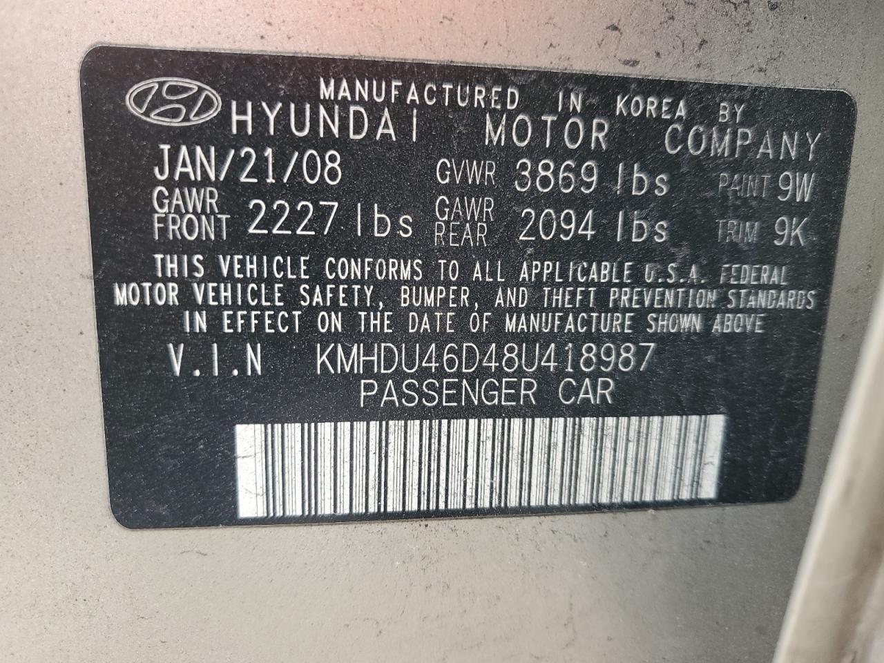 2008 Hyundai Elantra - Image 13