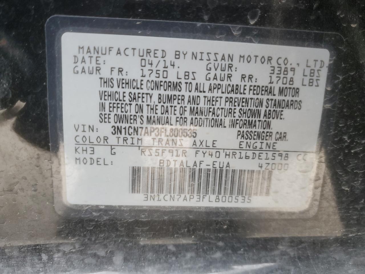 2015 Nissan Versa - Image 12