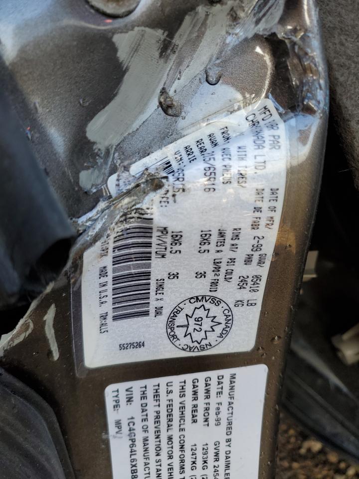 1999 Chrysler Town & Country Limited VIN: 1C4GP64L6XB837965 Lot: 44438385