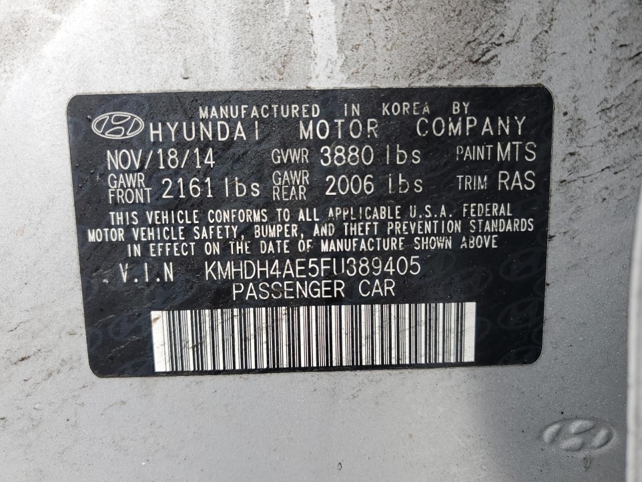 2015 Hyundai Elantra - Image 12